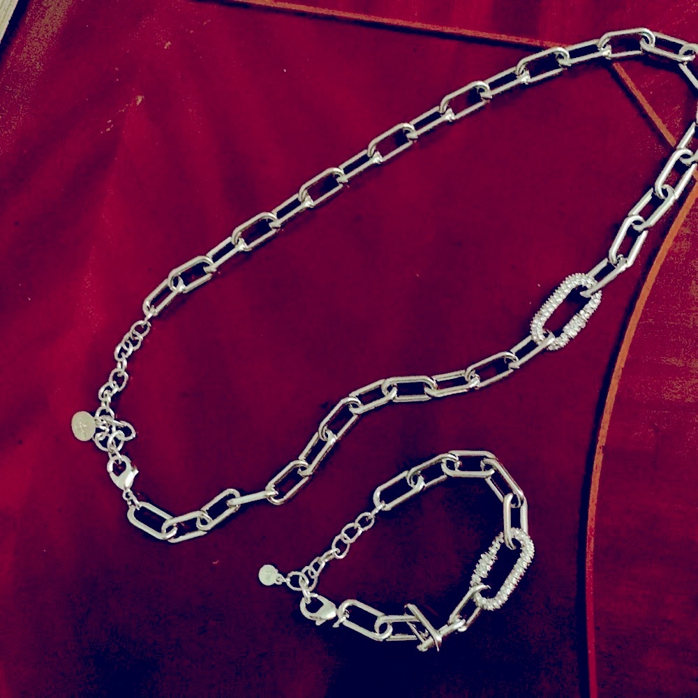 R.J. Graziano Pave Necklace & Bracelet Set